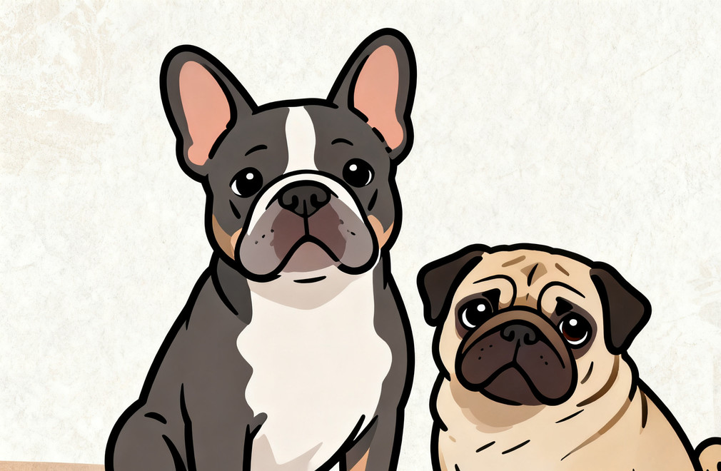 法斗,巴哥,丑萌