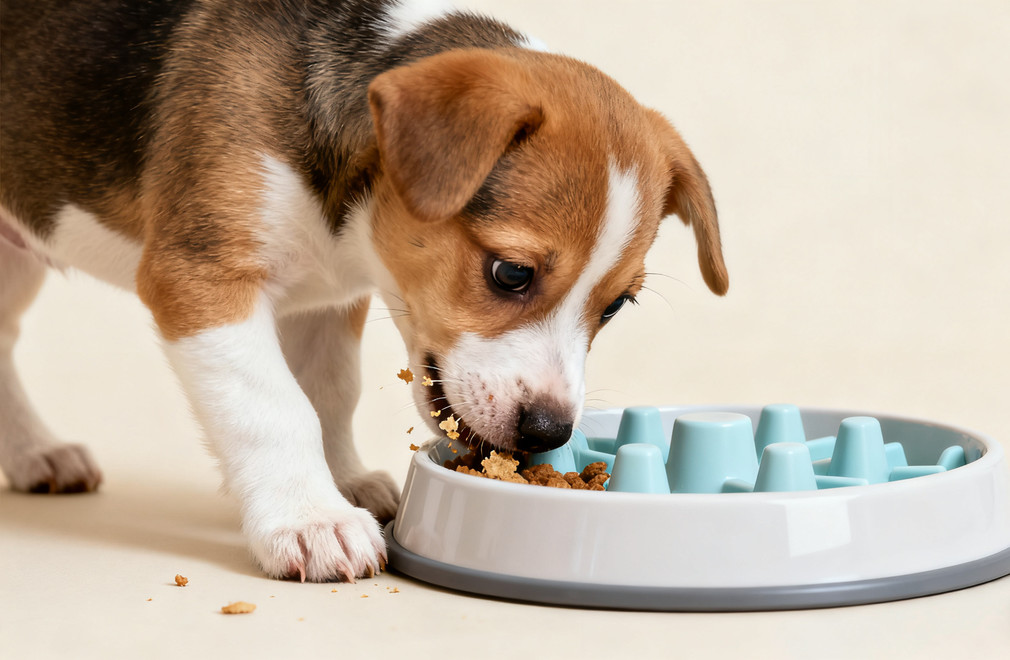 幼犬吃饭狼吞虎咽?慢食盆选购与使用教程 幼犬吃饭,狼吞虎咽,慢食盆选购,慢食盆使用教程