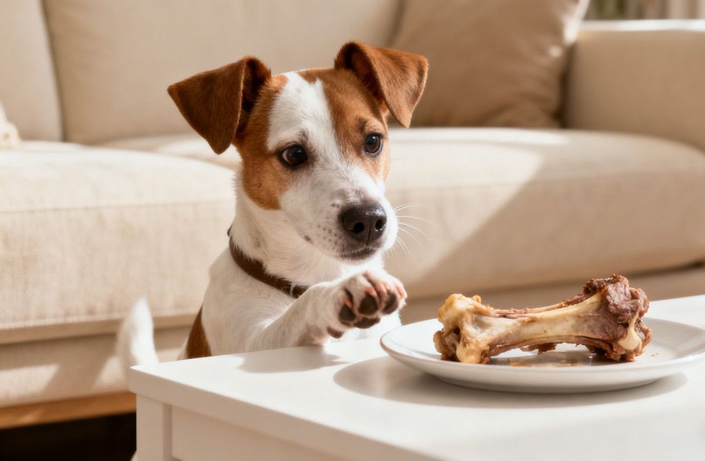狗狗偷吃桌上的食物?如何有效制止 狗狗偷吃食物,制止方法,狗狗行为纠正,宠物训练技巧