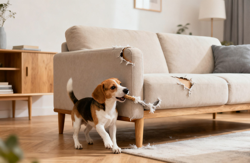 狗狗咬坏沙发、家具,如何制止? 狗狗咬家具,制止方法,沙发保护,宠物行为训练