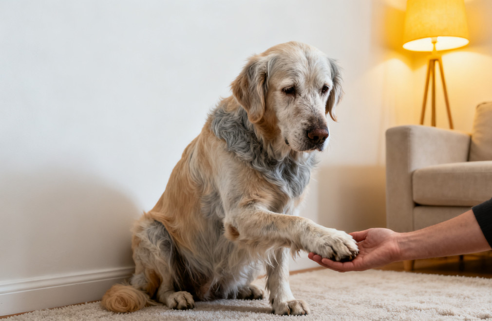 老年狗狗,爱叫原因,狗狗行为异常,老年犬护理