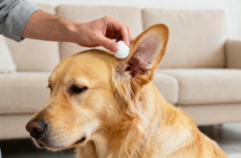 狗狗耳朵臭、有褐色分泌物怎么办? 狗狗耳朵臭,褐色分泌物,狗狗耳道问题,宠物耳朵护理