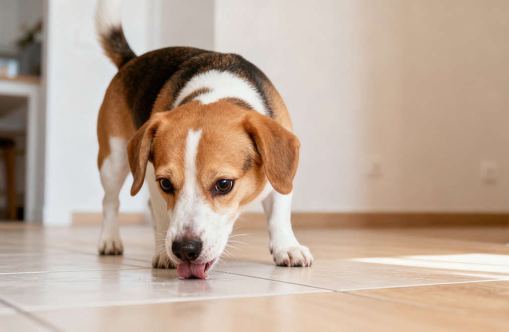 狗狗舔地,狗狗行为,舔地原因,宠物行为