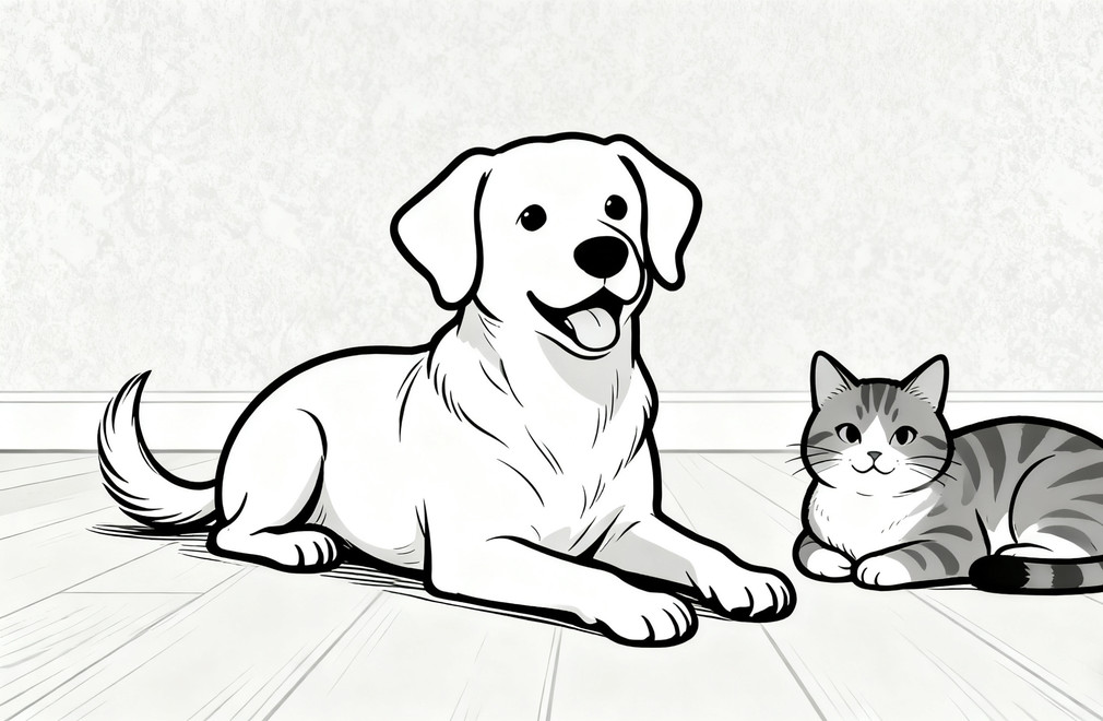 狗狗猫咪共处,宠物和平相处,猫狗相处技巧,宠物和谐相处