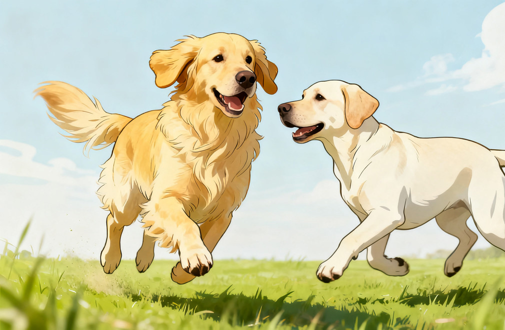 金毛,拉布拉多,运动量