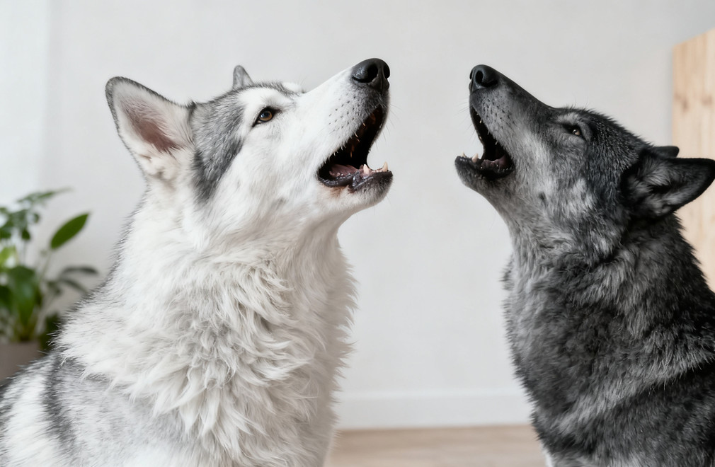 哈士奇嚎叫是像狼吗? 哈士奇,嚎叫,狼,对比