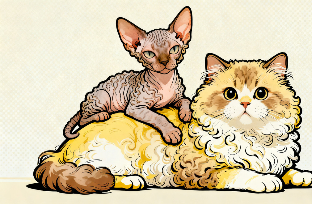 卷毛猫品种,德文卷毛猫,塞尔凯克卷毛猫,猫咪手感