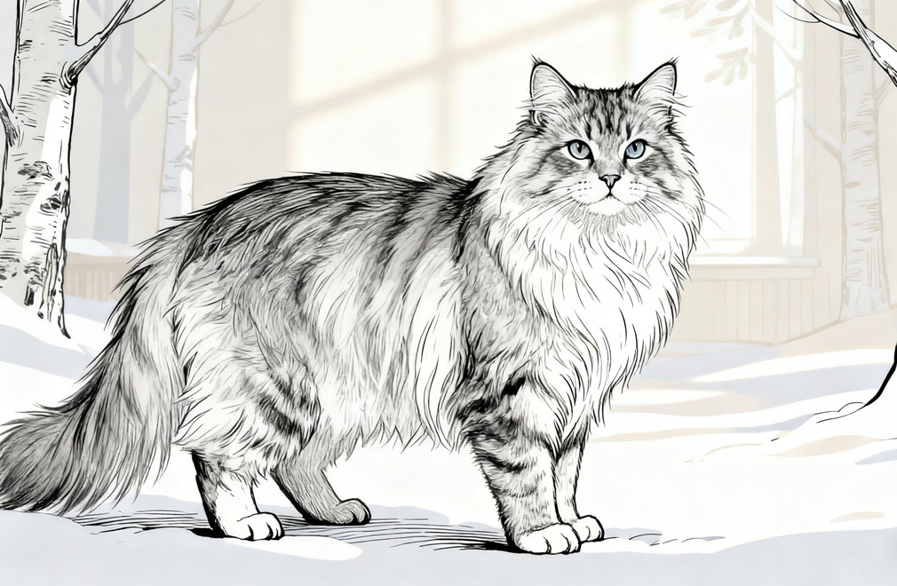 挪威森林猫:北国神话中的精灵,长毛猫的王者 挪威森林猫,长毛猫,猫,精灵