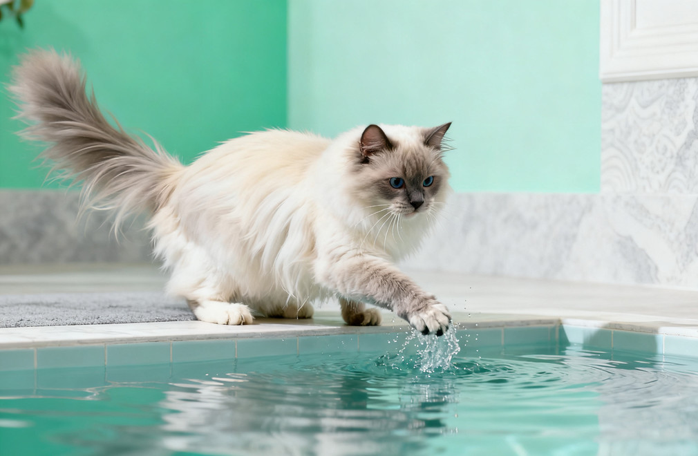 土耳其安哥拉猫,丝滑长毛,活泼爱水