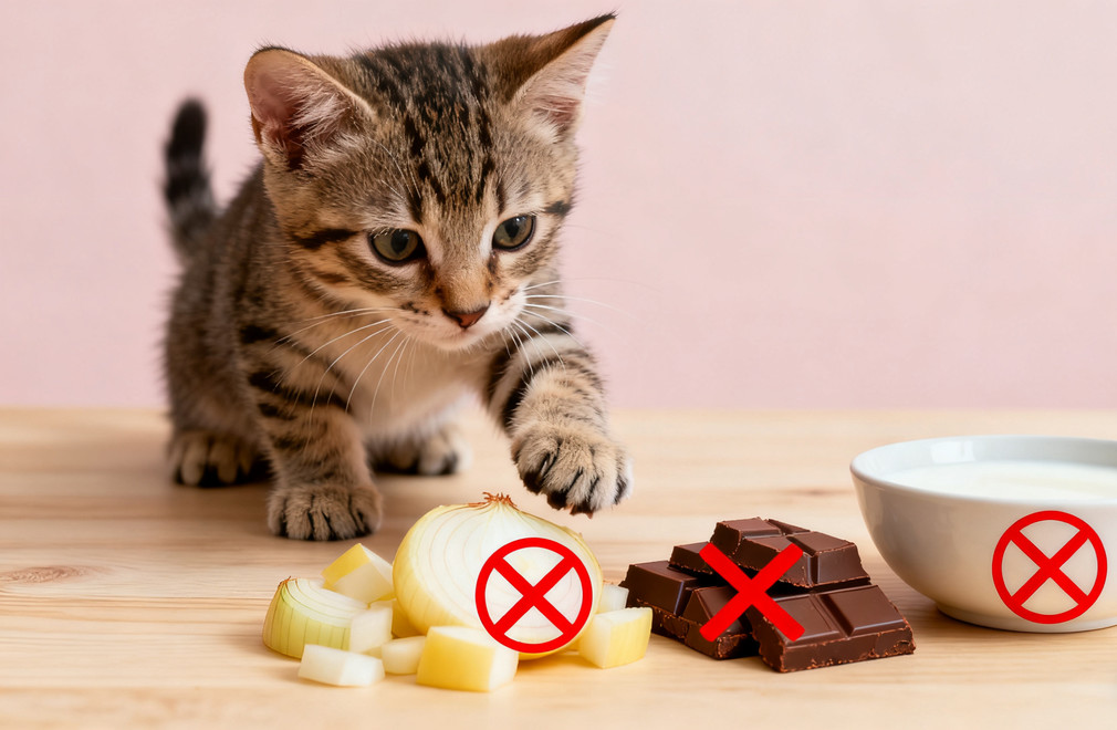 《幼猫喂养十大禁忌:这些食物千万别碰!》 幼猫喂养,喂养禁忌,猫咪食物,禁忌食物