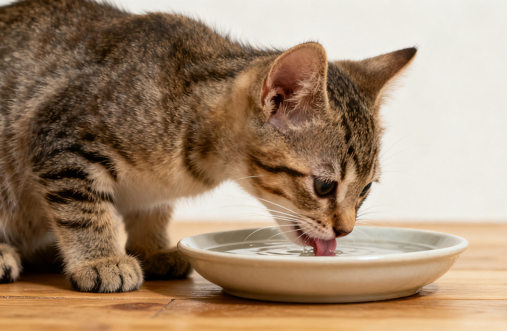 幼猫喝水,引导饮水,猫咪饮水