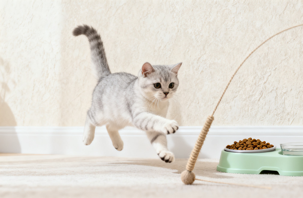 猫咪饮食调整,活动量大猫咪,能量补充,猫咪喂养指南