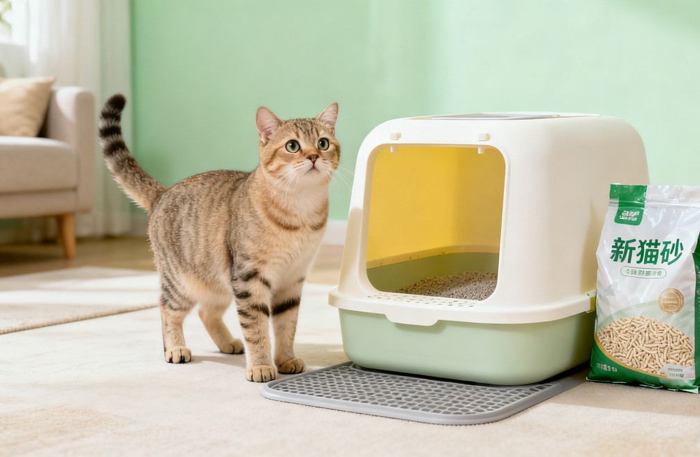 猫咪,猫砂,猫砂盆,接受新猫砂