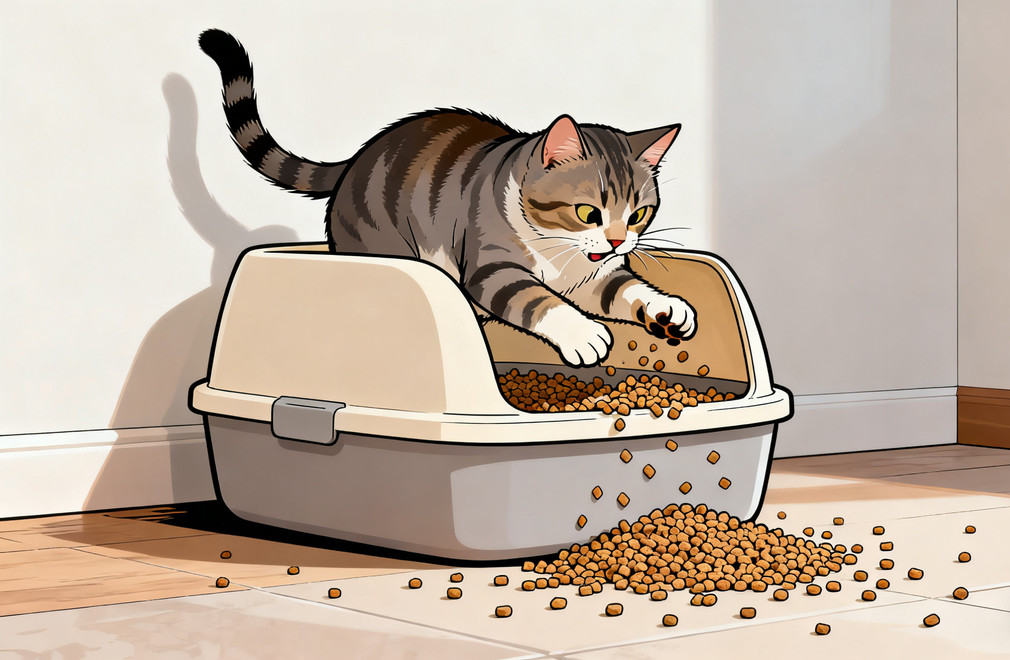 猫咪扒猫砂,猫砂清理,纠正猫咪行为,猫咪如厕训练