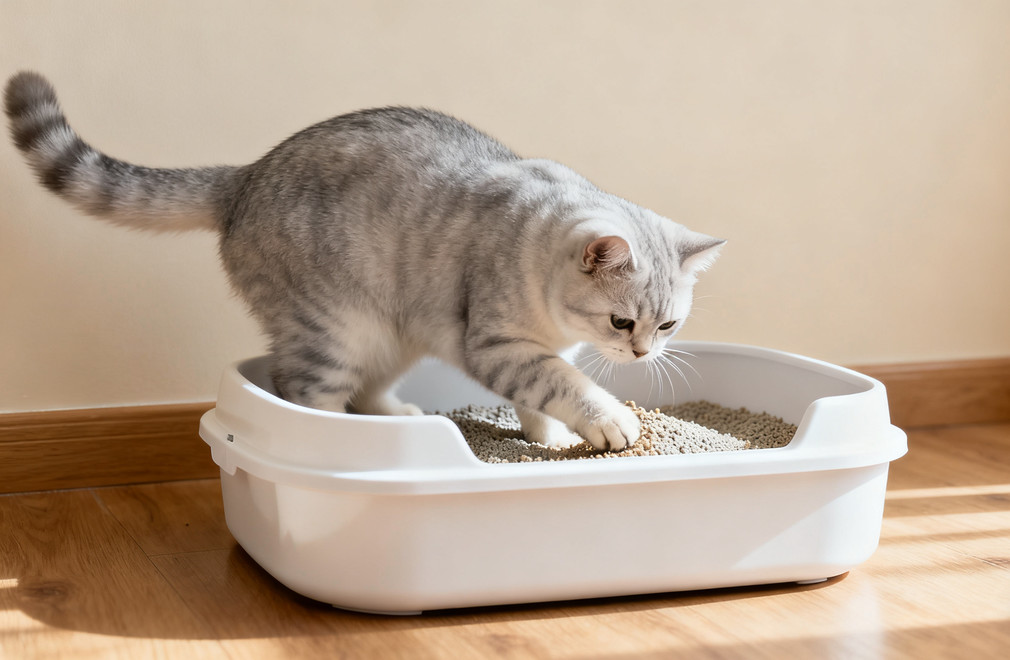 猫咪如厕行为,刨砂动作,猫咪心情解读