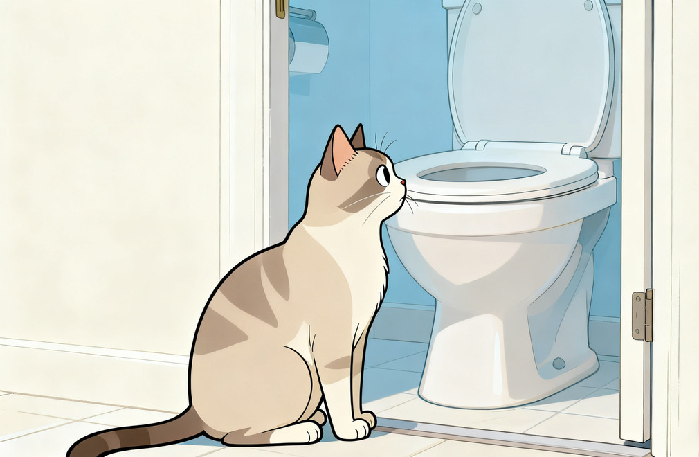 猫咪行为,猫咪上厕所,猫咪盯着人,宠物行为解析