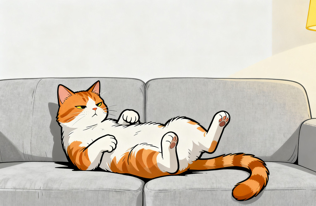 猫咪露肚子,摸肚子,猫咪行为,猫咪陷阱