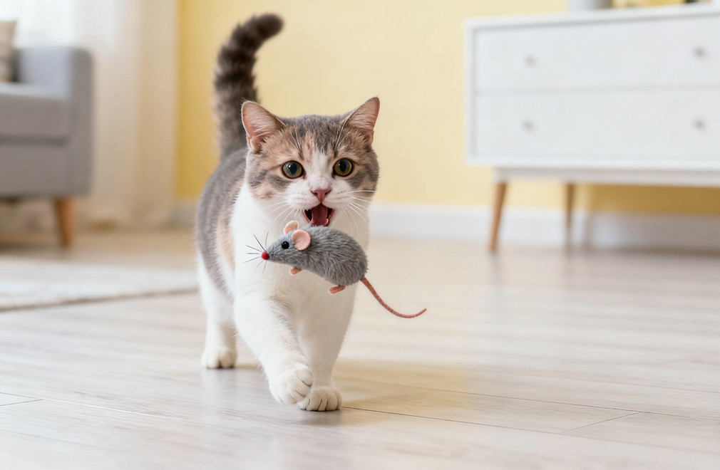 猫咪,叼玩具叫,原因,行为解读