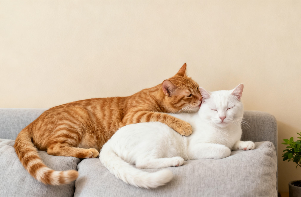 两只猫和平共处,猫咪相处技巧,猫咪社交流程