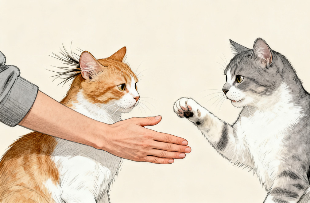 《猫咪打架怎么办?如何安全地分开它们?》 猫咪打架,分开方法,猫咪冲突,安全分开