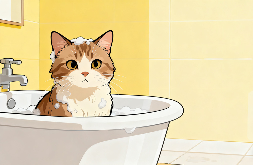 猫咪洗澡,洗澡频率,洗澡水温,洗澡步骤