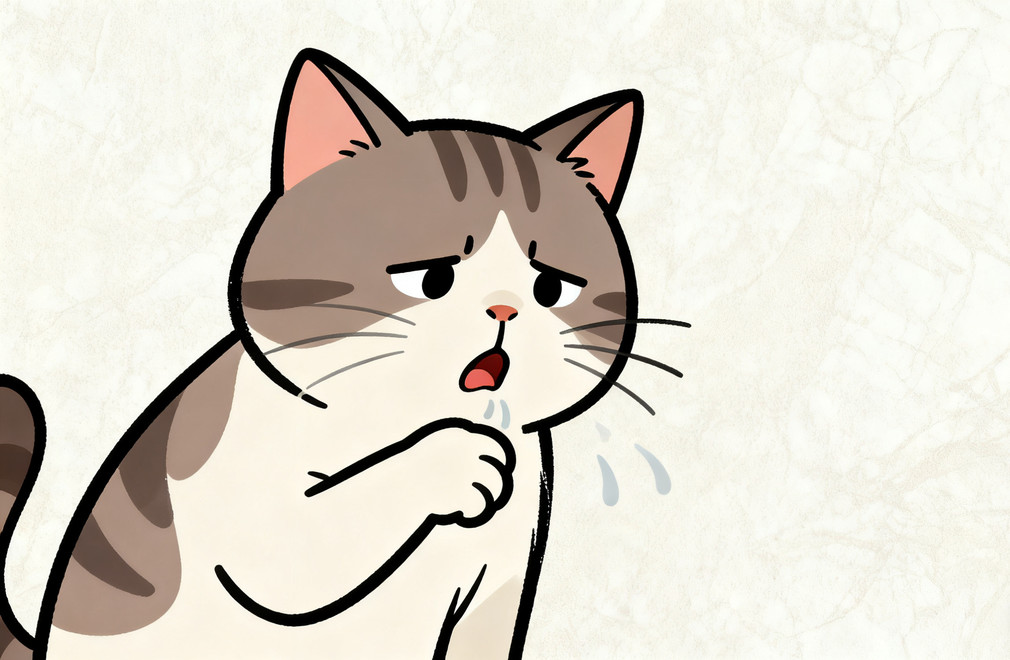 猫咪咳嗽,咳嗽原因,猫咪卡东西