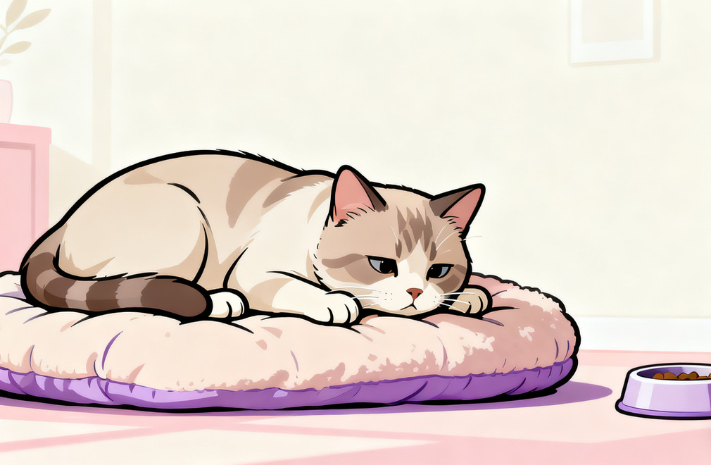 猫咪精神不振,猫咪趴着不动,猫咪疾病信号