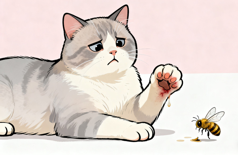 猫咪过敏反应,蜜蜂蜇伤,紧急处理