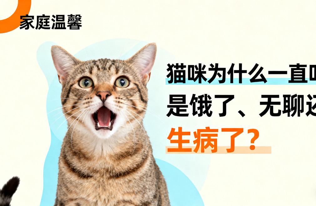 猫咪为什么一直叫?是饿了、无聊还是生病了? 猫咪叫原因,猫咪饥饿,猫咪无聊,猫咪生病