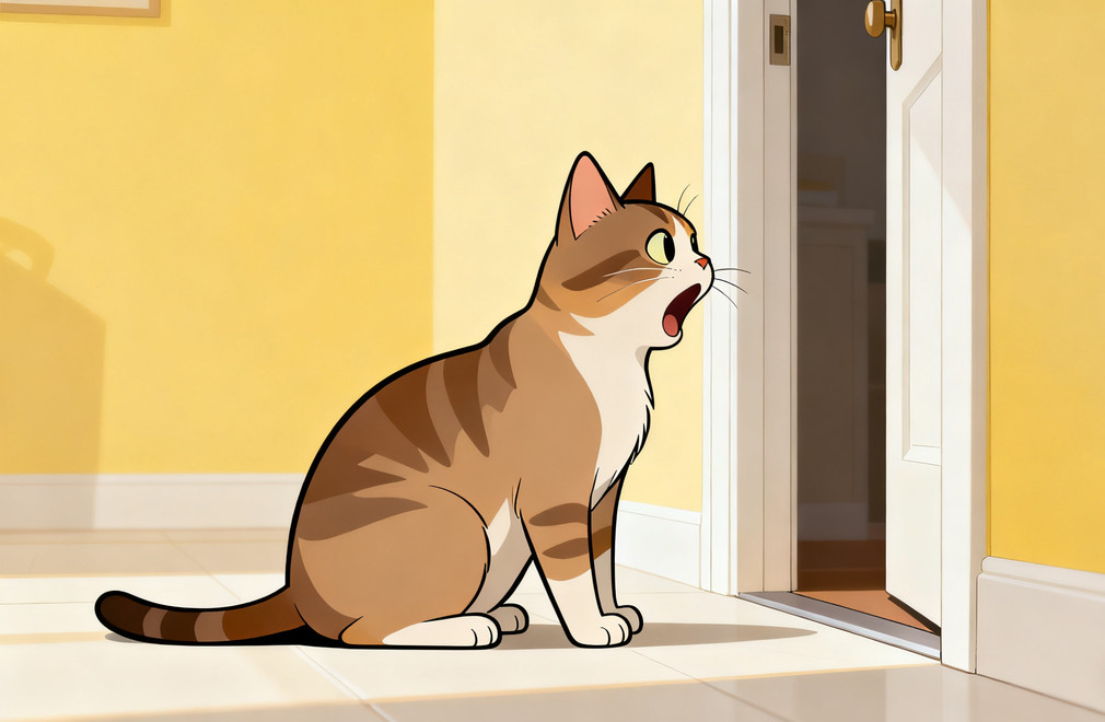 猫咪异常叫声,猫咪行为原因,猫咪门口叫,猫咪对空叫