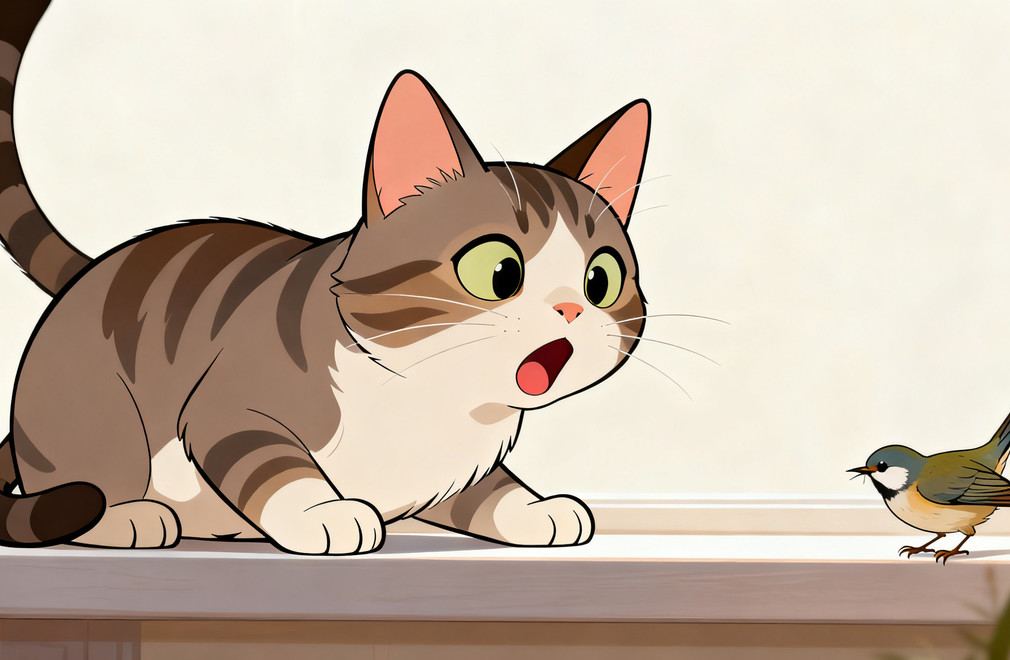 猫咪看到鸟或虫子时会发出奇怪的叫声? 猫咪,鸟,虫子,奇怪叫声