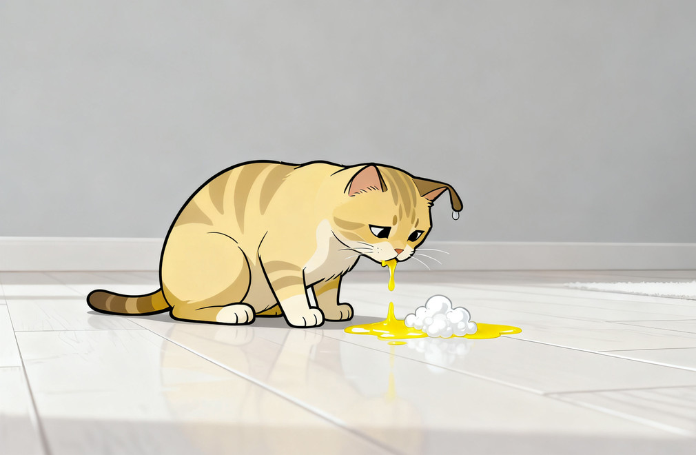 猫咪吐黄水,猫咪吐白沫,猫咪呕吐处理