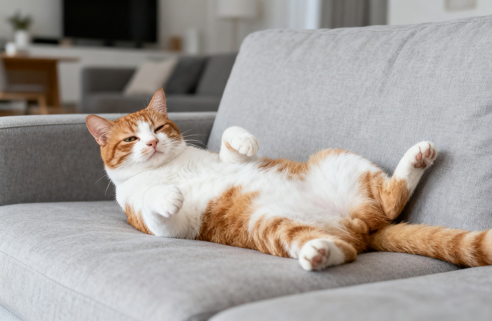 猫咪露肚子,猫咪行为,猫咪互动,摸猫肚子