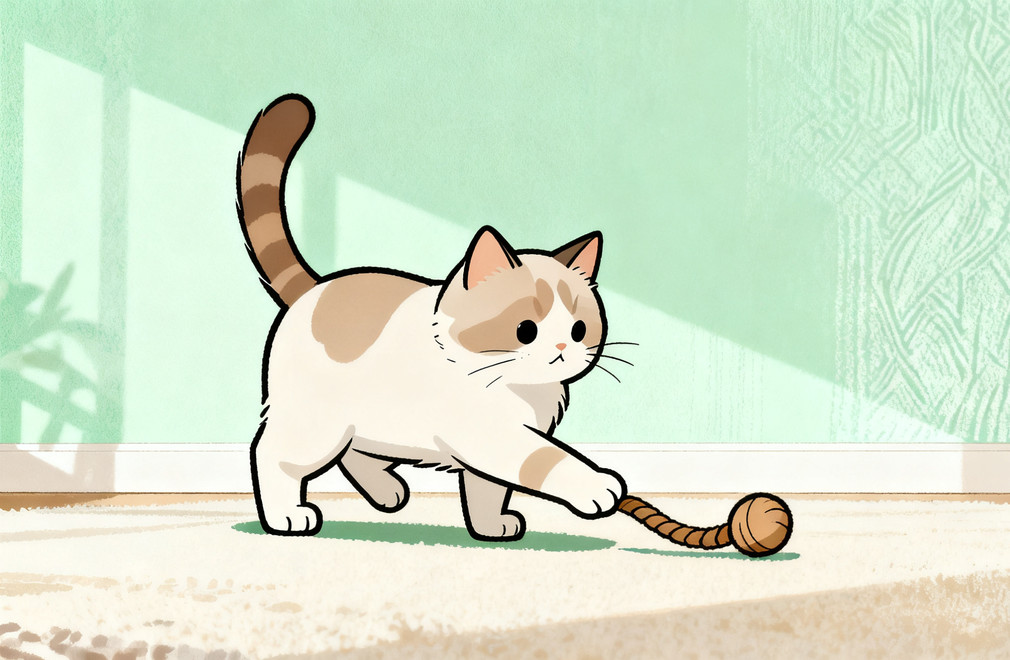 猫咪追自己的尾巴是玩还是病? 猫咪追尾巴,猫咪行为,猫咪健康,宠物行为