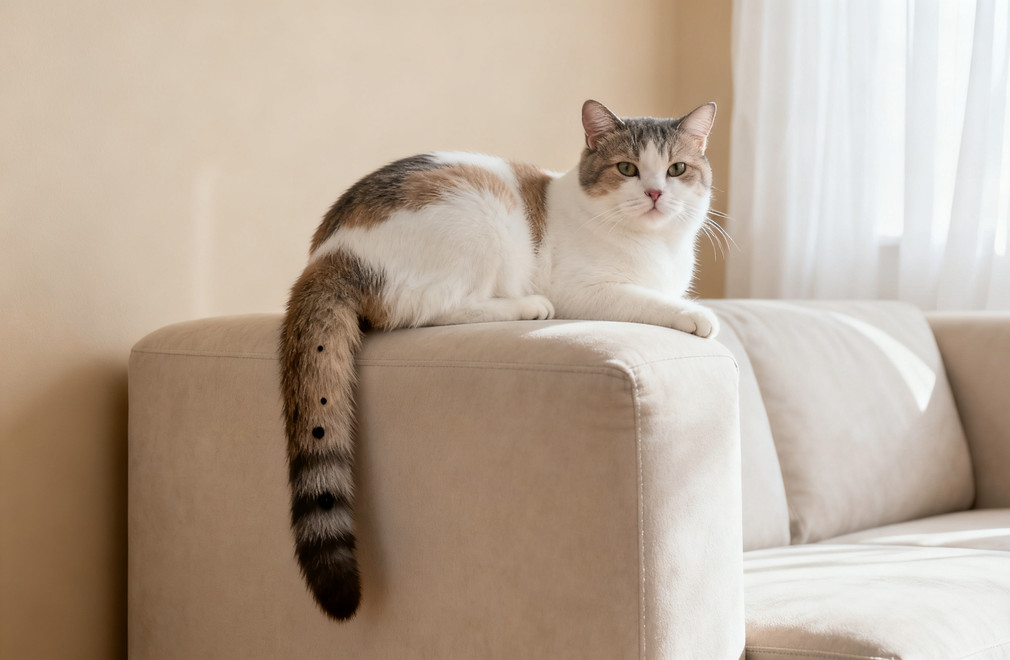 猫咪尾巴黑点,种马尾,猫咪皮肤问题