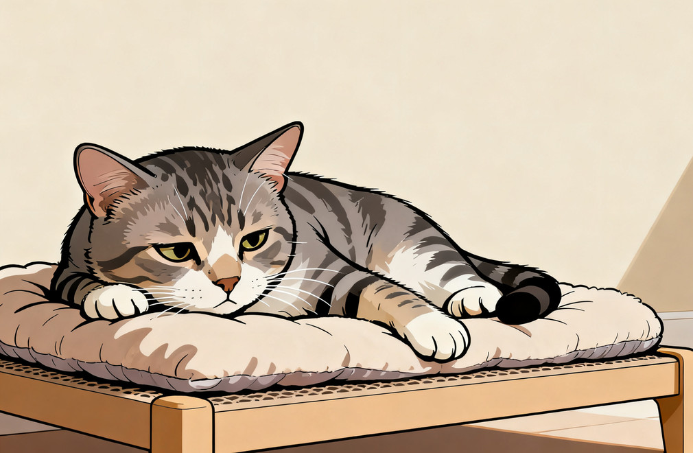 猫咪精神不振,猫咪趴着不爱动,猫咪疾病,猫咪健康