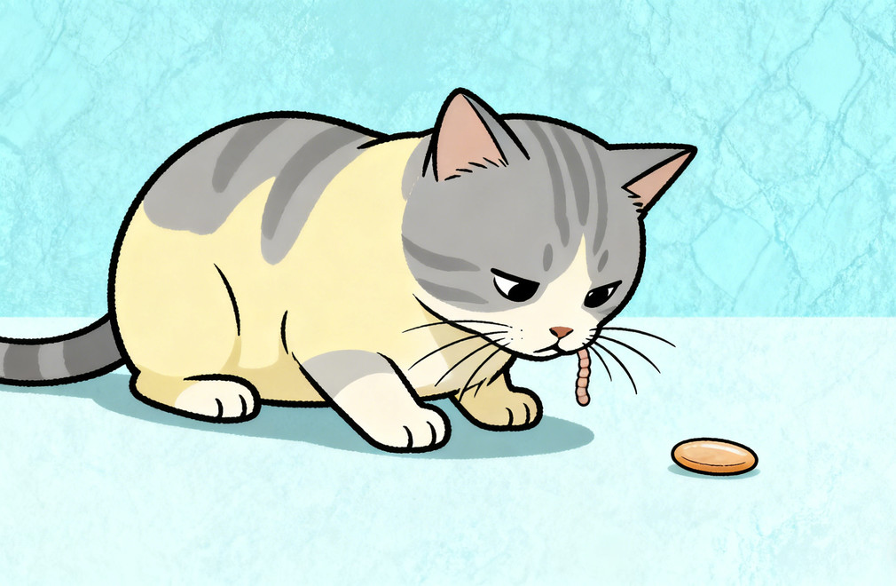 猫咪便便有虫,绦虫节片,猫咪驱虫,猫咪寄生虫