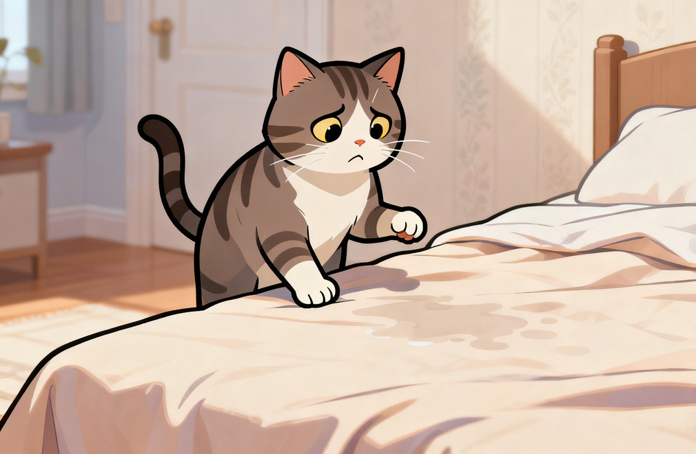 猫咪尿床,行为问题,疾病原因