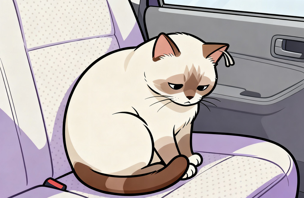 带猫坐车,猫晕车,猫咪晕车,宠物晕车