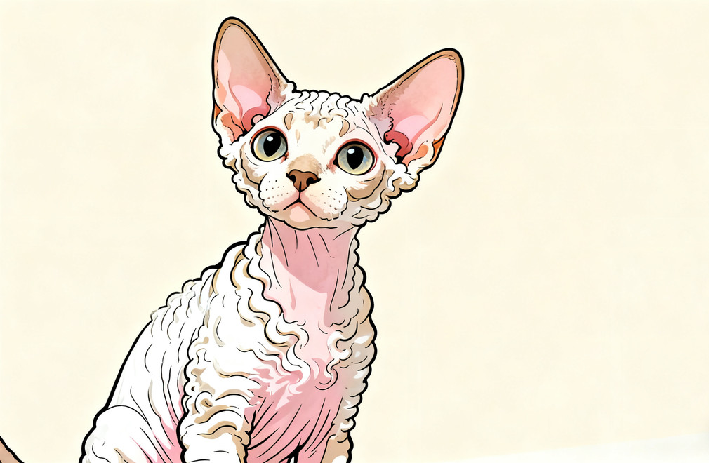 德文卷毛猫,外星猫,特征,外貌