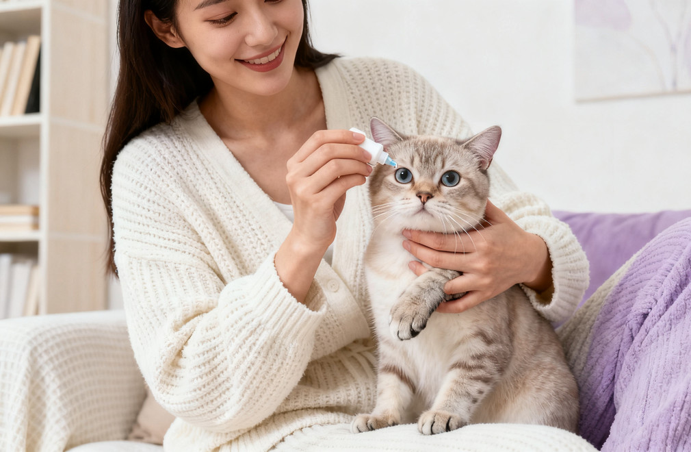 猫咪滴眼药水,猫咪滴耳药,猫咪用药,宠物护理