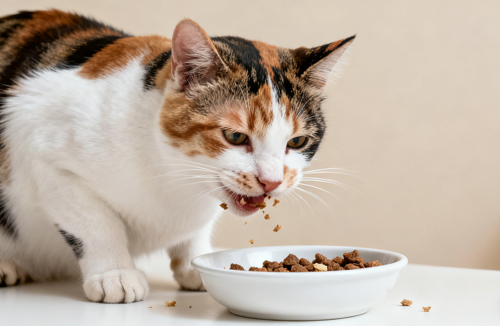 猫咪吃饭狼吞虎咽,猫咪呕吐,猫咪喂养建议,猫咪饮食问题