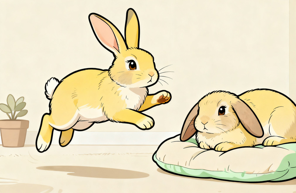 兔子品种,性格差异,活泼好动,安静温顺