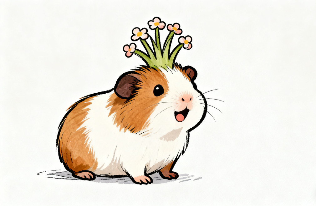 冠毛荷兰猪,荷兰猪,冠毛,宠物