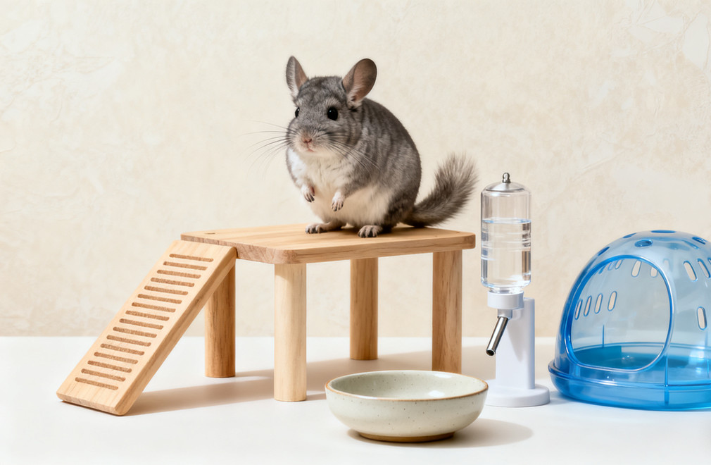 龙猫家具,龙猫必备品,跳板,食盆,滚珠水壶,冰窝