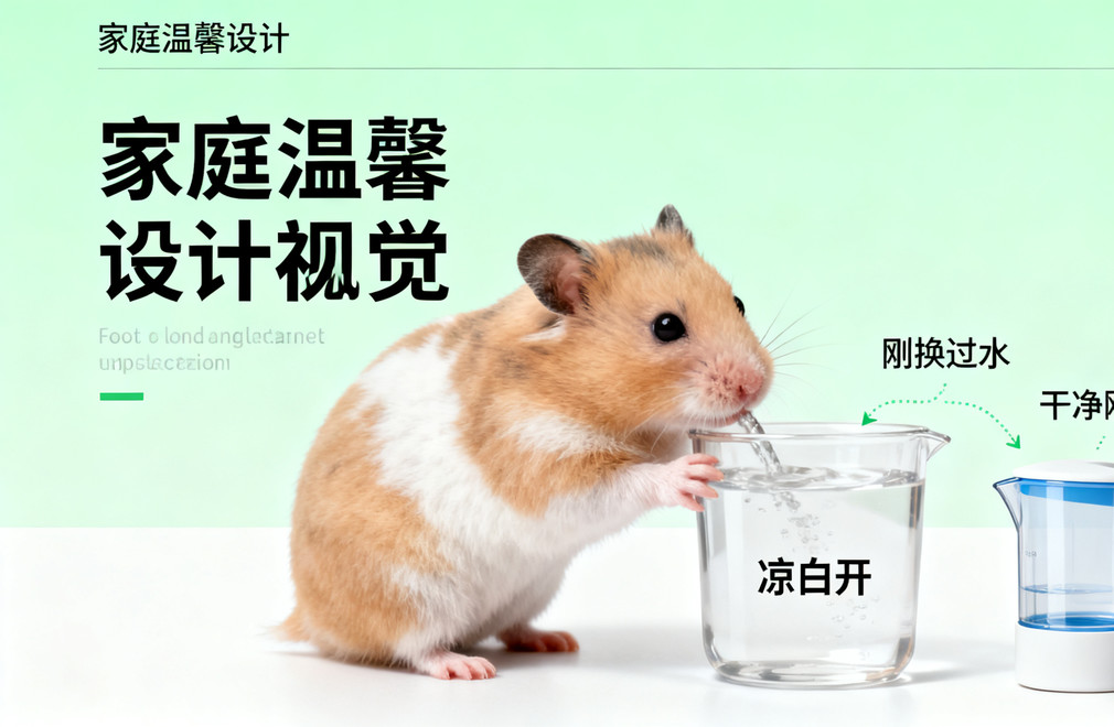 仓鼠饮水,凉白开,天天换