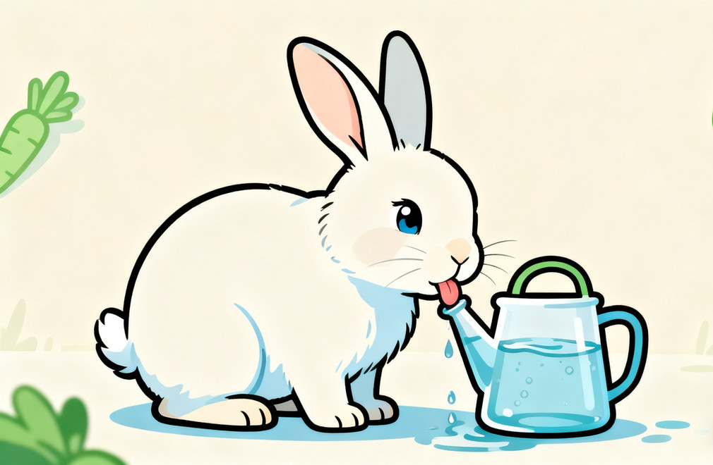 兔子,喝水,兔子喝水