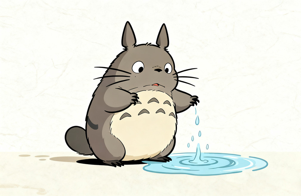 龙猫,洗澡,用水洗澡