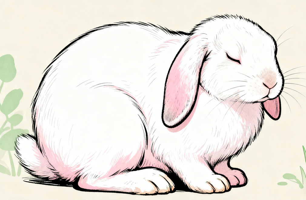 兔子“母鸡蹲”是舒服还是不舒服? 兔子,母鸡蹲,行为解读,舒适度判断