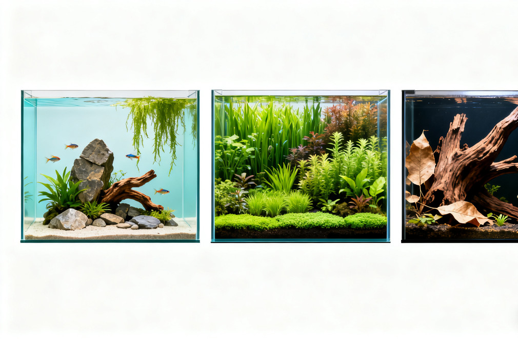 鱼缸造景风格介绍:自然风、荷兰式、南美风等 鱼缸造景风格,自然风造景,荷兰式造景,南美风造景